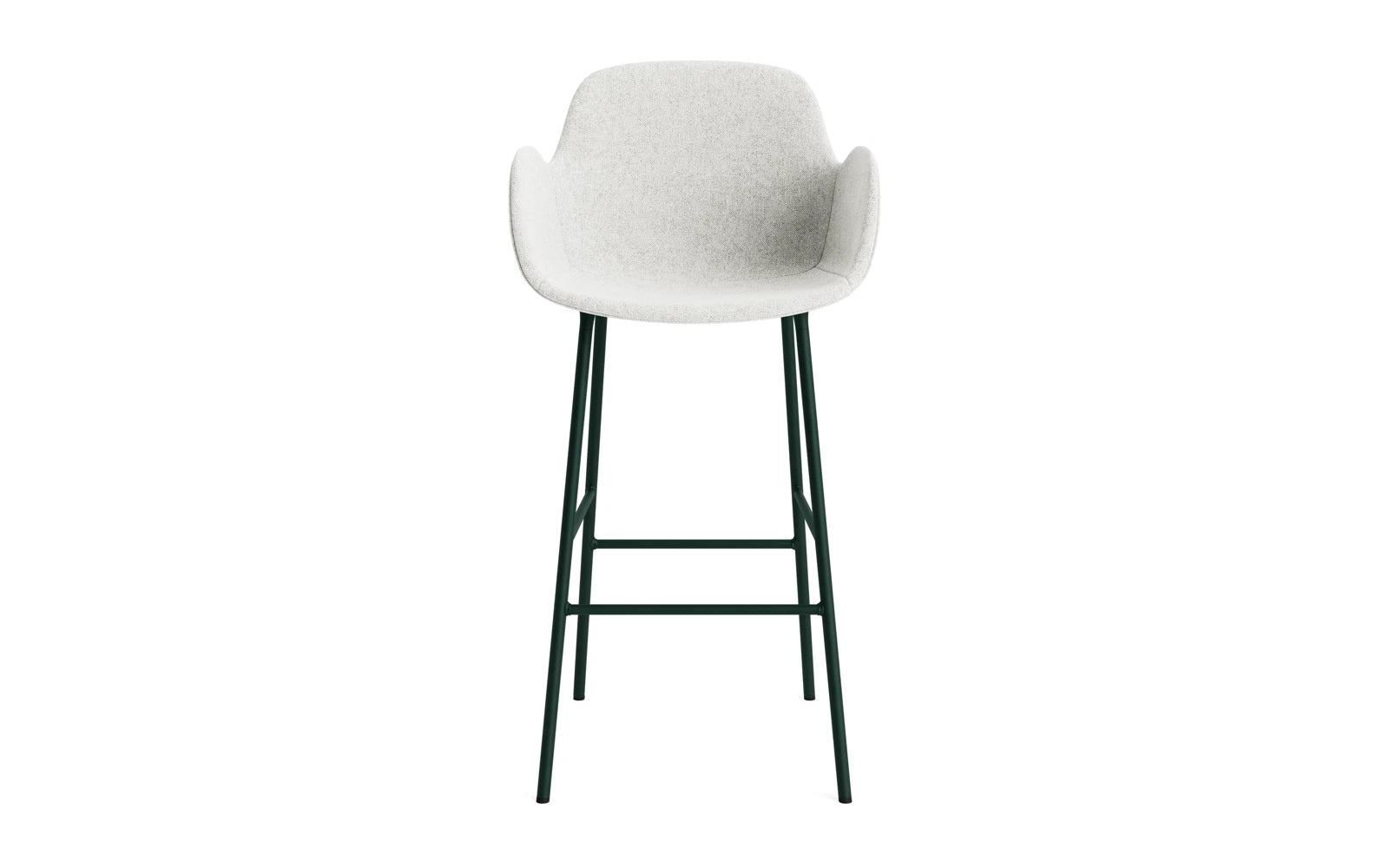 Form Barstuhl mit Armlehne 75 cm gepolstert Grün Stahl Hallingdal in Hallingdal 110 präsentiert im Onlineshop von KAQTU Design AG. Barstuhl ist von Normann Copenhagen