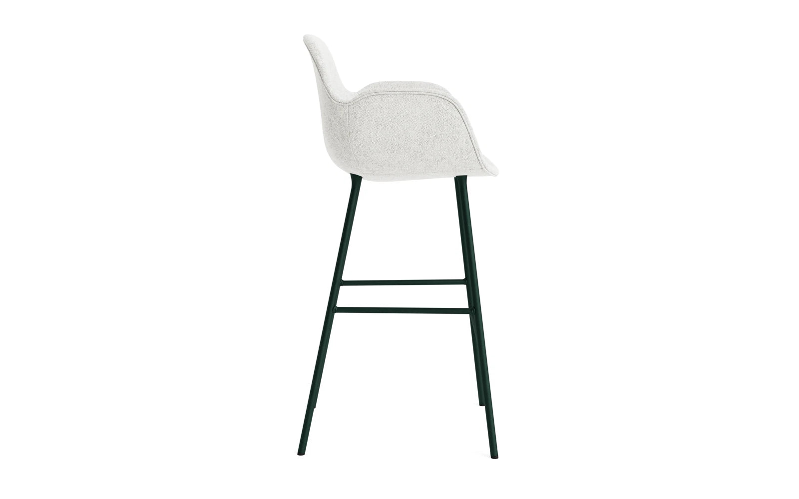 Form Barstuhl mit Armlehne 75 cm gepolstert Grün Stahl Hallingdal in Hallingdal 110 präsentiert im Onlineshop von KAQTU Design AG. Barstuhl ist von Normann Copenhagen