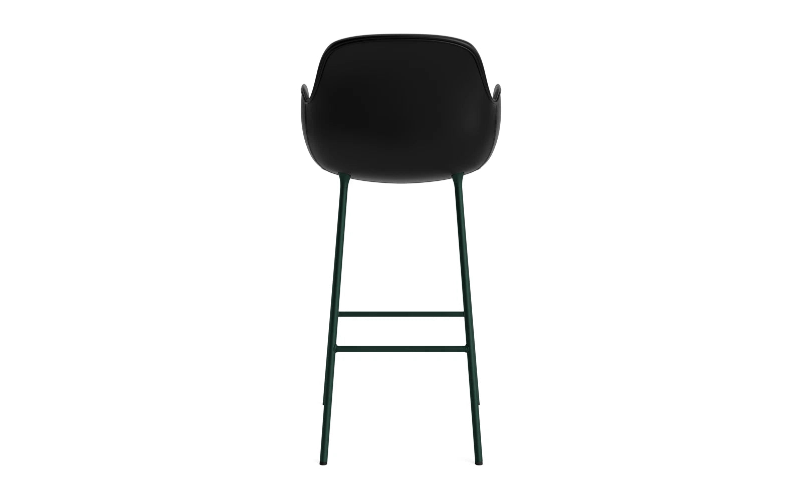Form Barstuhl mit Armlehne 75 cm gepolstert Grün Stahl/Ultra leder in Ultra 41599 präsentiert im Onlineshop von KAQTU Design AG. Barstuhl ist von Normann Copenhagen