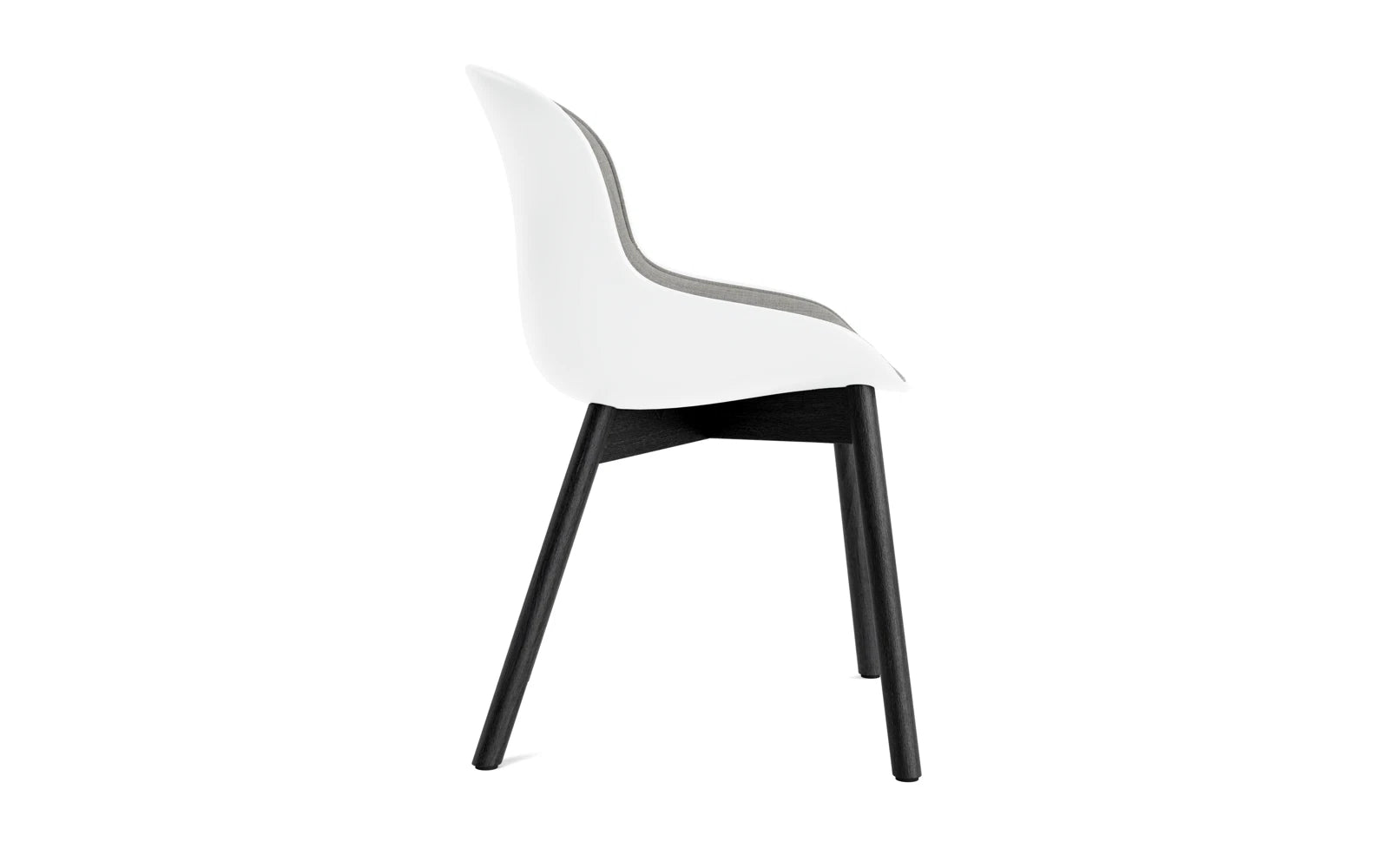 Hyg Stuhl Polster Schwarze Eiche Weiss/Remix in Remix 133 präsentiert im Onlineshop von KAQTU Design AG. Stuhl ist von Normann Copenhagen