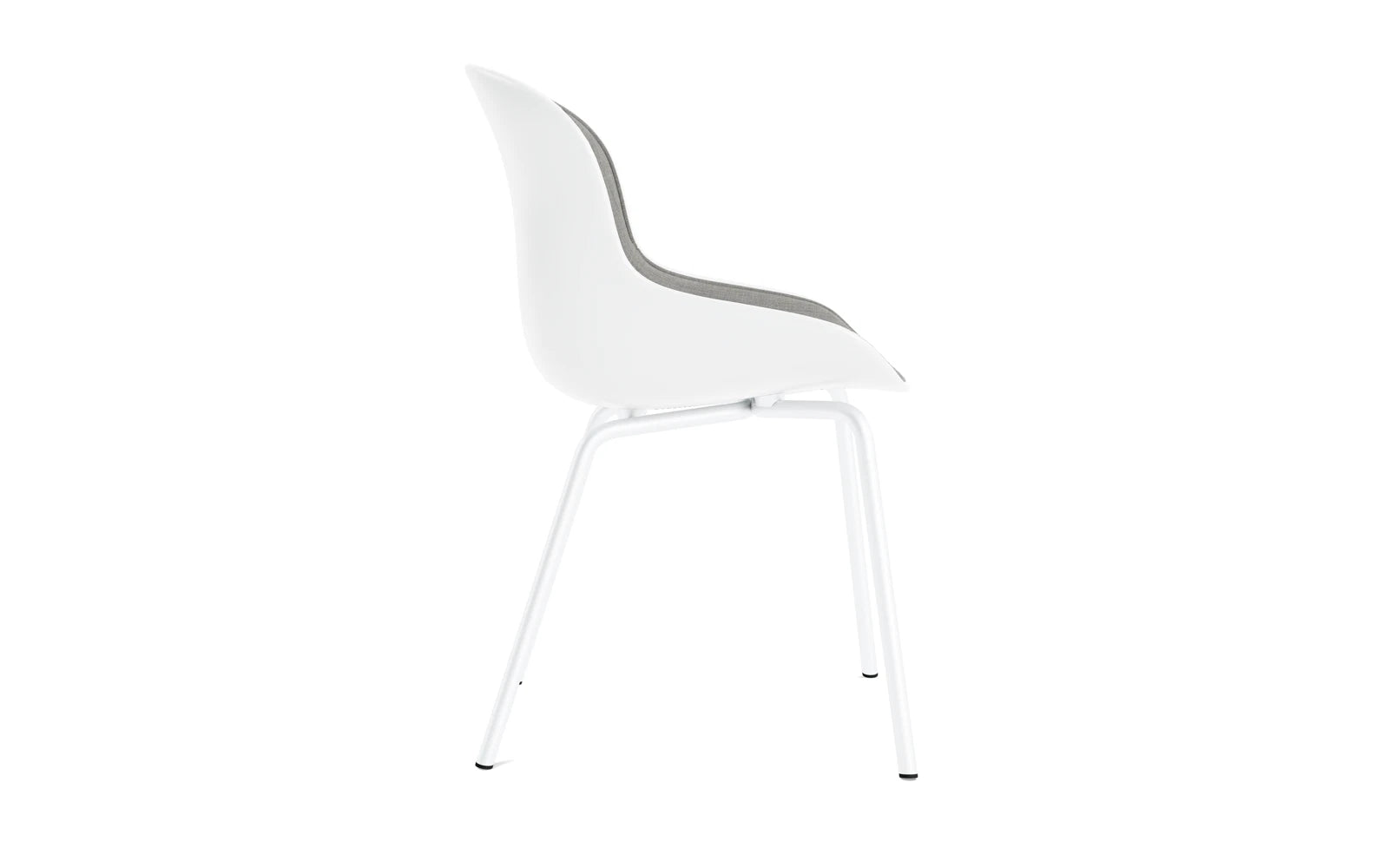 Hyg Stuhl Frontpolster Weiss stahl Weiss/Remix in Remix 133 präsentiert im Onlineshop von KAQTU Design AG. Stuhl ist von Normann Copenhagen