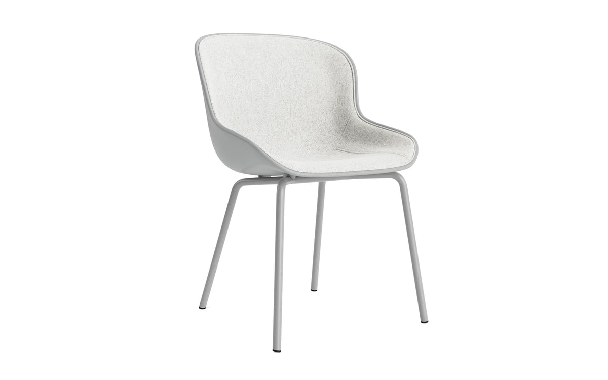 Hyg Stuhl Frontpolster Grau Stahl Grau/Hallingdal in Hallingdal 110 präsentiert im Onlineshop von KAQTU Design AG. Stuhl ist von Normann Copenhagen