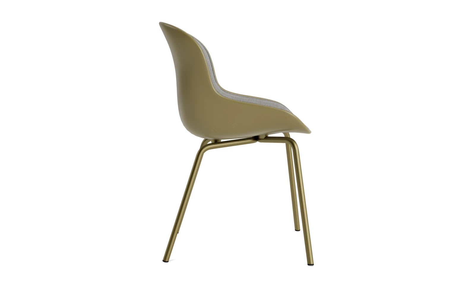 Hyg Stuhl Frontpolster Olive stahl Olive/Remix in Remix 133 präsentiert im Onlineshop von KAQTU Design AG. Stuhl ist von Normann Copenhagen