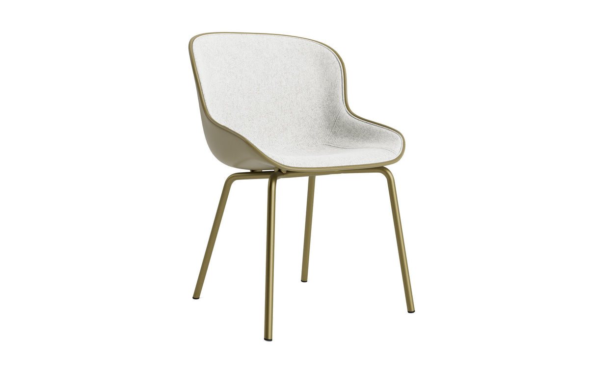 Hyg Stuhl Frontpolster Olive stahl Olive/Hallingdal in Hallingdal 110 präsentiert im Onlineshop von KAQTU Design AG. Stuhl ist von Normann Copenhagen