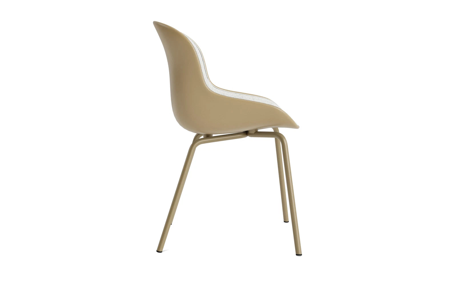 Hyg Stuhl Frontpolster Sand Stahl Sand/Hallingdal in Hallingdal 110 präsentiert im Onlineshop von KAQTU Design AG. Stuhl ist von Normann Copenhagen