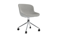 Hyg swivel chair 4W front cushion gray & aluminum