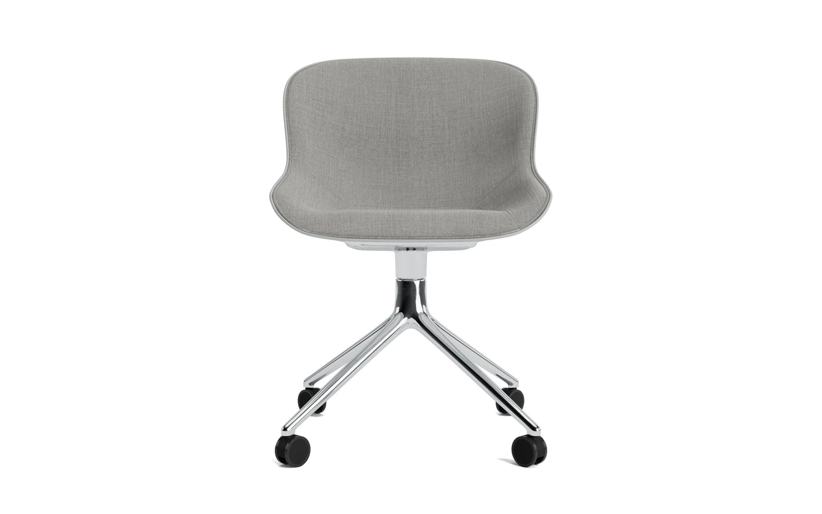 Hyg Drehstuhl 4W Frontpolster Aluminium Grau/Remix in Remix 133 präsentiert im Onlineshop von KAQTU Design AG. Drehstuhl ist von Normann Copenhagen