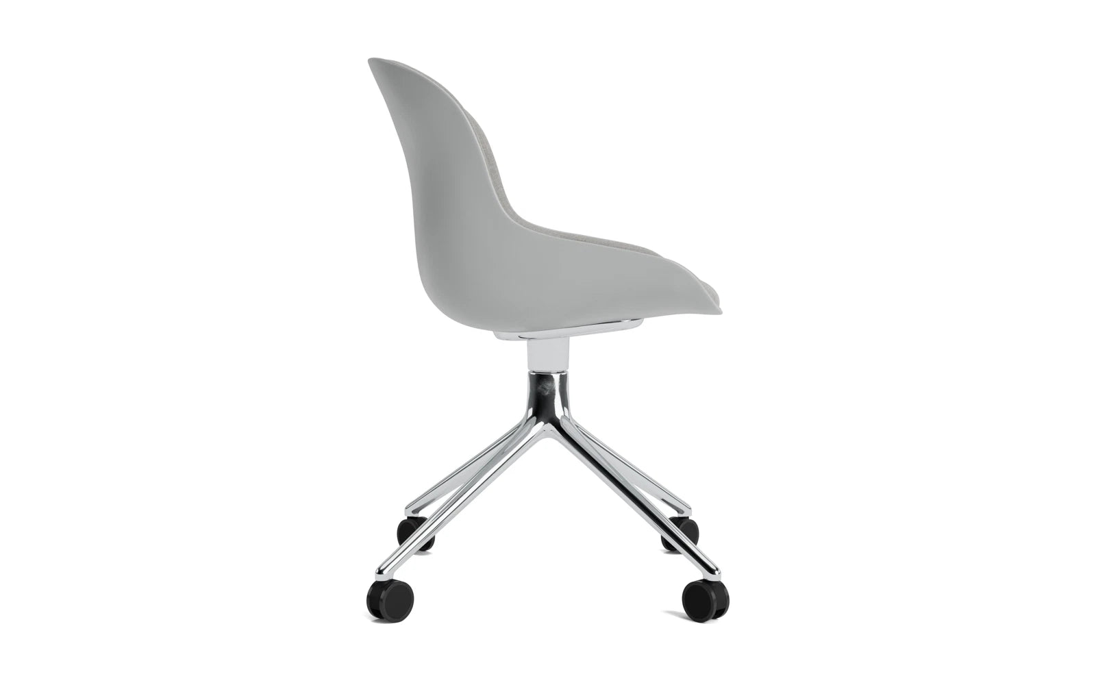 Hyg Drehstuhl 4W Frontpolster Aluminium Grau/Remix in Remix 133 präsentiert im Onlineshop von KAQTU Design AG. Drehstuhl ist von Normann Copenhagen