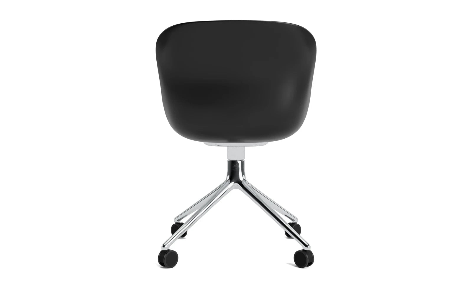 Hyg Drehstuhl 4W Frontpolster Aluminium Schwartz/Ultra in Ultra 41599 präsentiert im Onlineshop von KAQTU Design AG. Drehstuhl ist von Normann Copenhagen