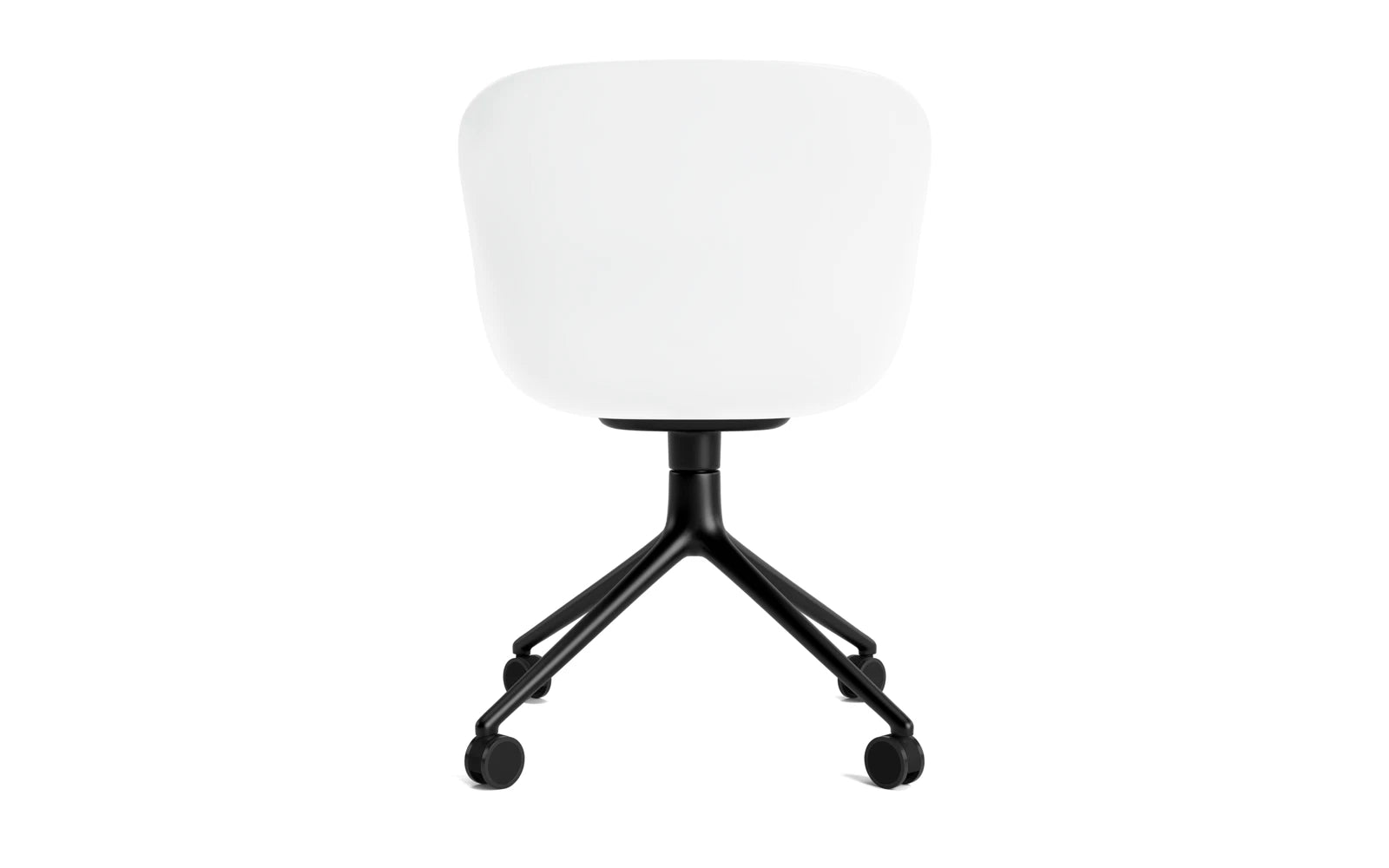 Hyg Drehstuhl 4W Frontpolster Schwartz Alu Weiss/Hallingdal in Hallingdal 110 präsentiert im Onlineshop von KAQTU Design AG. Drehstuhl ist von Normann Copenhagen