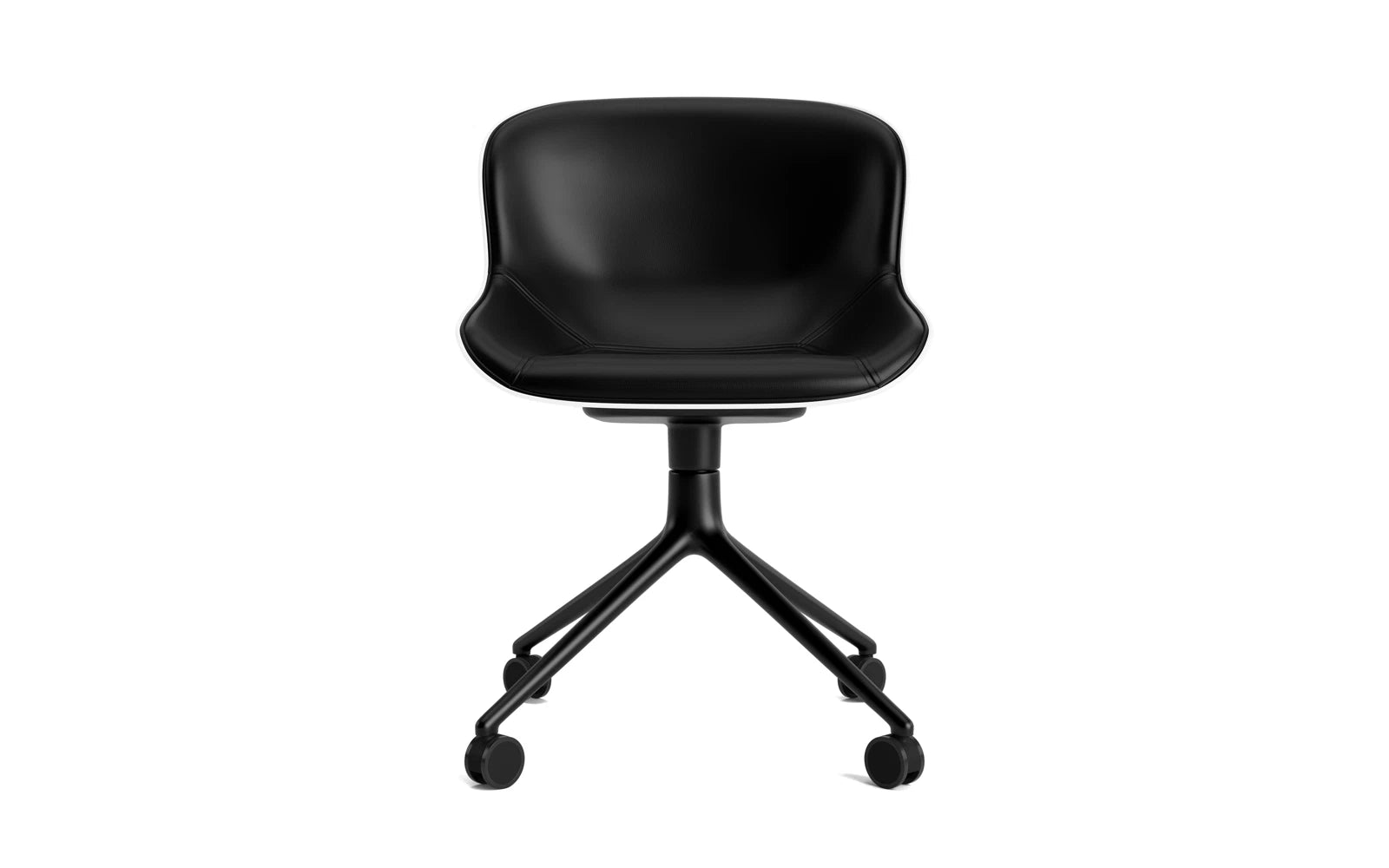 Hyg Drehstuhl 4W Frontpolster Schwartz Alu Weiss/Ultra in Ultra 41599 präsentiert im Onlineshop von KAQTU Design AG. Drehstuhl ist von Normann Copenhagen