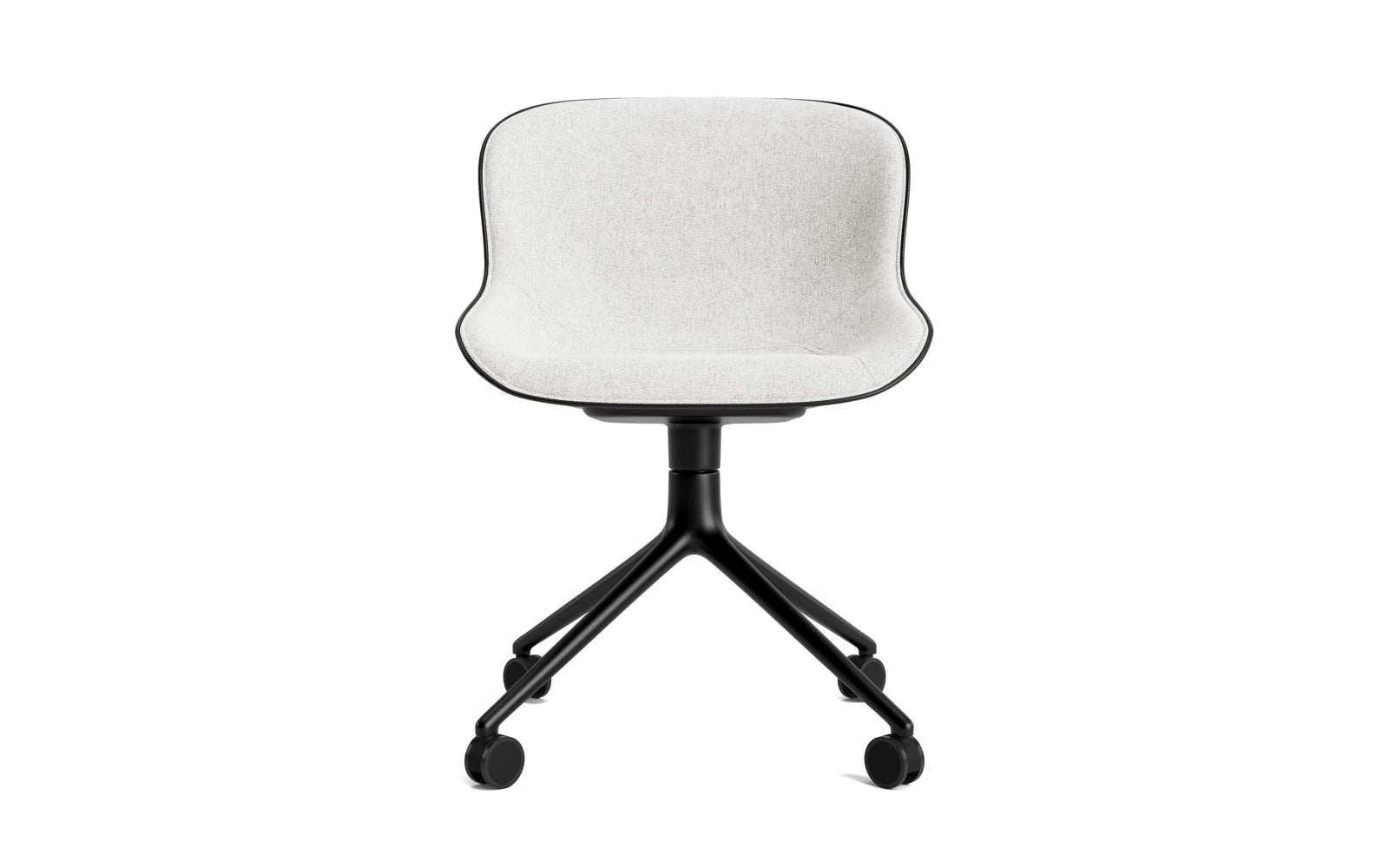 Hyg Drehstuhl 4W schwarzes Aluminium schwarz/Hallingdal in Hallingdal 110 präsentiert im Onlineshop von KAQTU Design AG. Drehstuhl ist von Normann Copenhagen