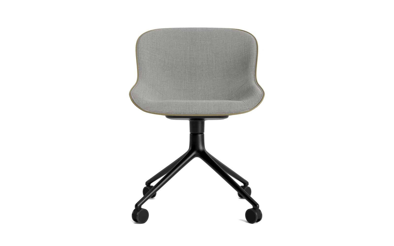 Hyg Drehstuhl 4W Frontpolster Schwartz Alu Olive/Remix in Remix 133 präsentiert im Onlineshop von KAQTU Design AG. Drehstuhl ist von Normann Copenhagen