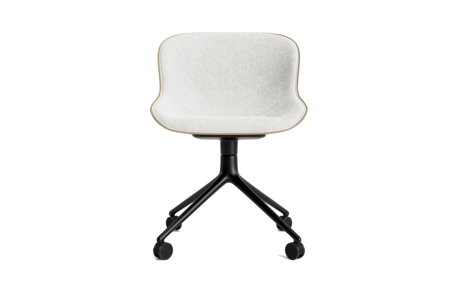 Hyg Drehstuhl 4W Frontpolster Schwartz Alu Sand/Hallingdal in Hallingdal 110 präsentiert im Onlineshop von KAQTU Design AG. Drehstuhl ist von Normann Copenhagen