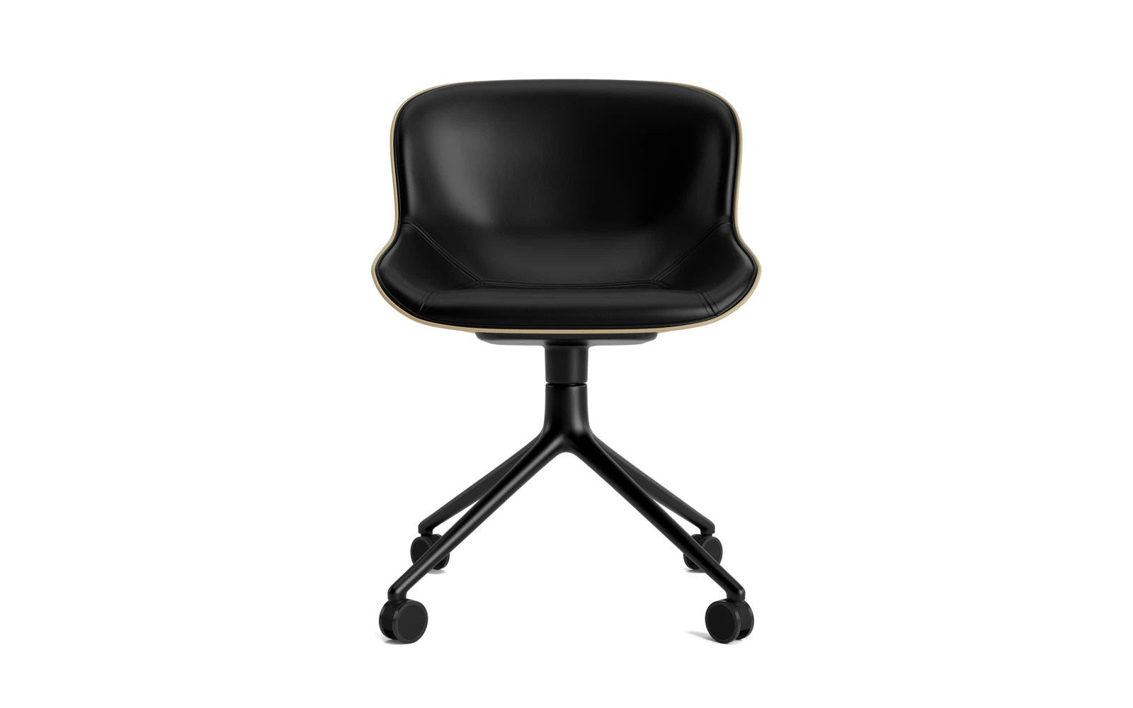 Hyg Drehstuhl 4W Frontpolster Schwartz Alu Sand/Ultra in Ultra 41599 präsentiert im Onlineshop von KAQTU Design AG. Drehstuhl ist von Normann Copenhagen