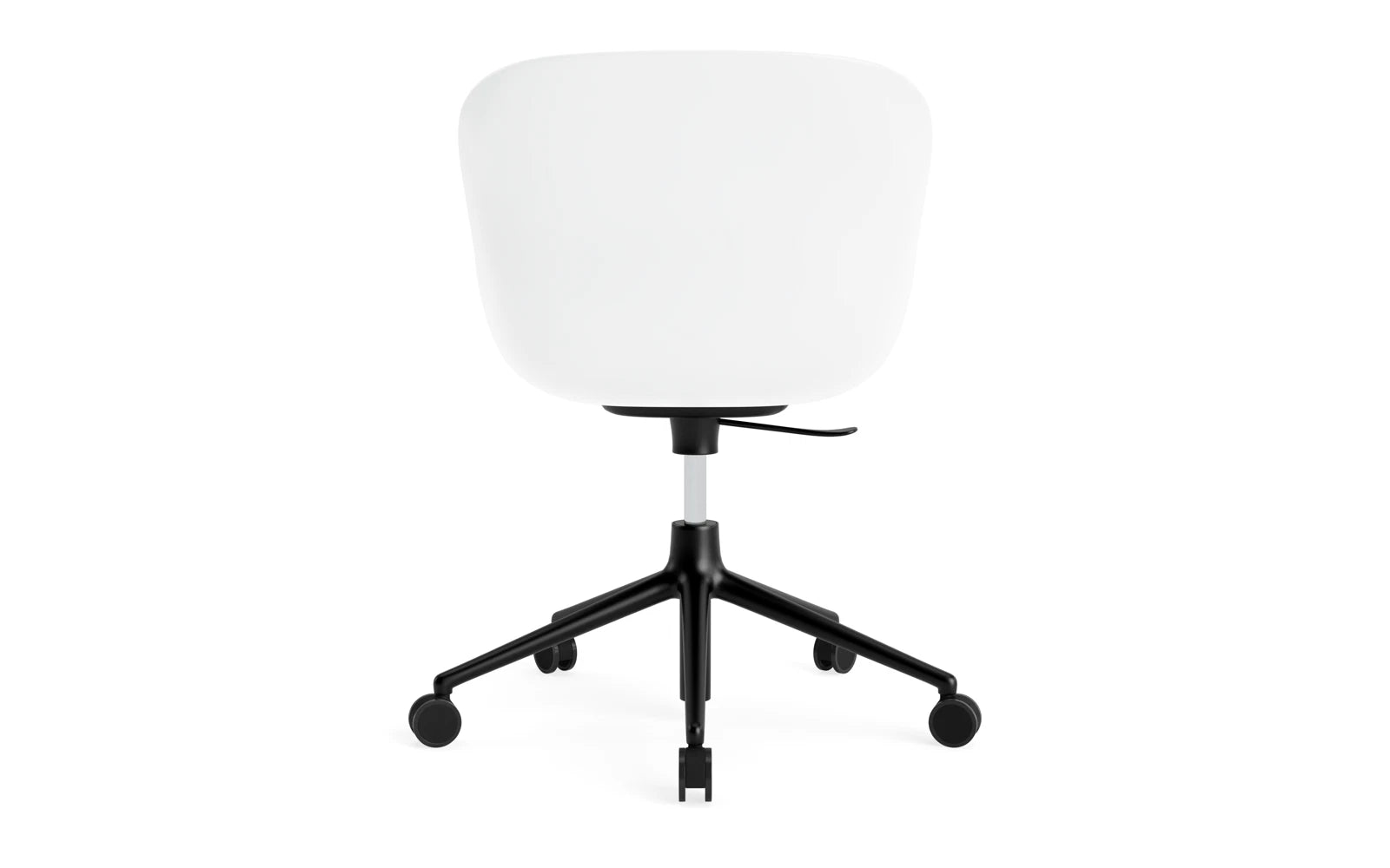 Hyg Drehsessel mit 5 Rollen Gas Lift Frontpolster Schwartz Alu Weiss/Remix in Remix 133 präsentiert im Onlineshop von KAQTU Design AG. Sessel ist von Normann Copenhagen