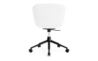 Chaise pivotante Hyg avec coussin avant à vérin à gaz à 5 roues aluminium blanc et noir