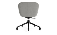 Fauteuil pivotant Hyg Comfort à 5 roues avec vérin à gaz revêtement en aluminium noir