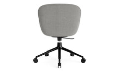 Fauteuil pivotant Hyg Comfort à 5 roues avec vérin à gaz revêtement en aluminium noir