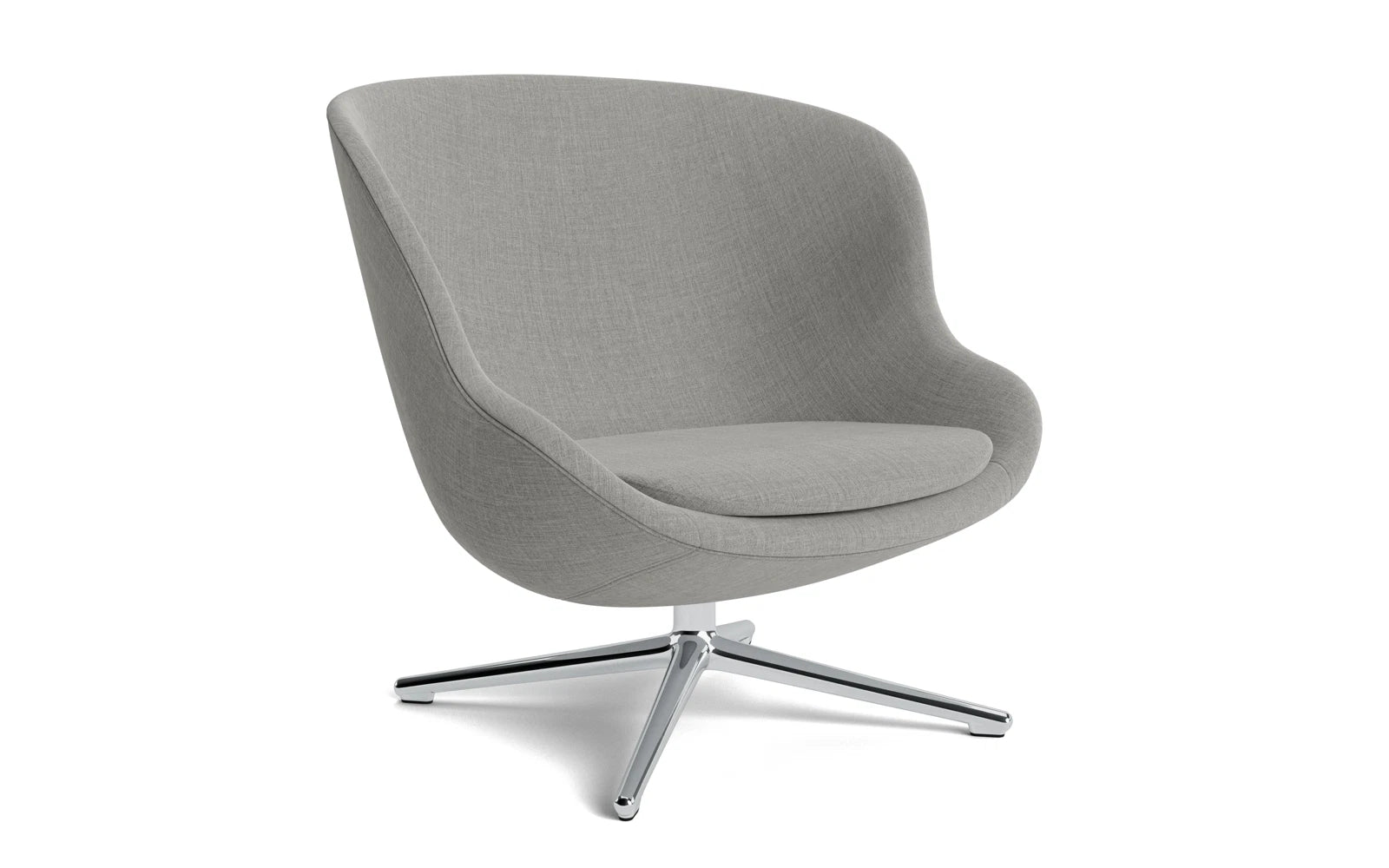 Hyg lounge armchair low with bogie, aluminum, remix