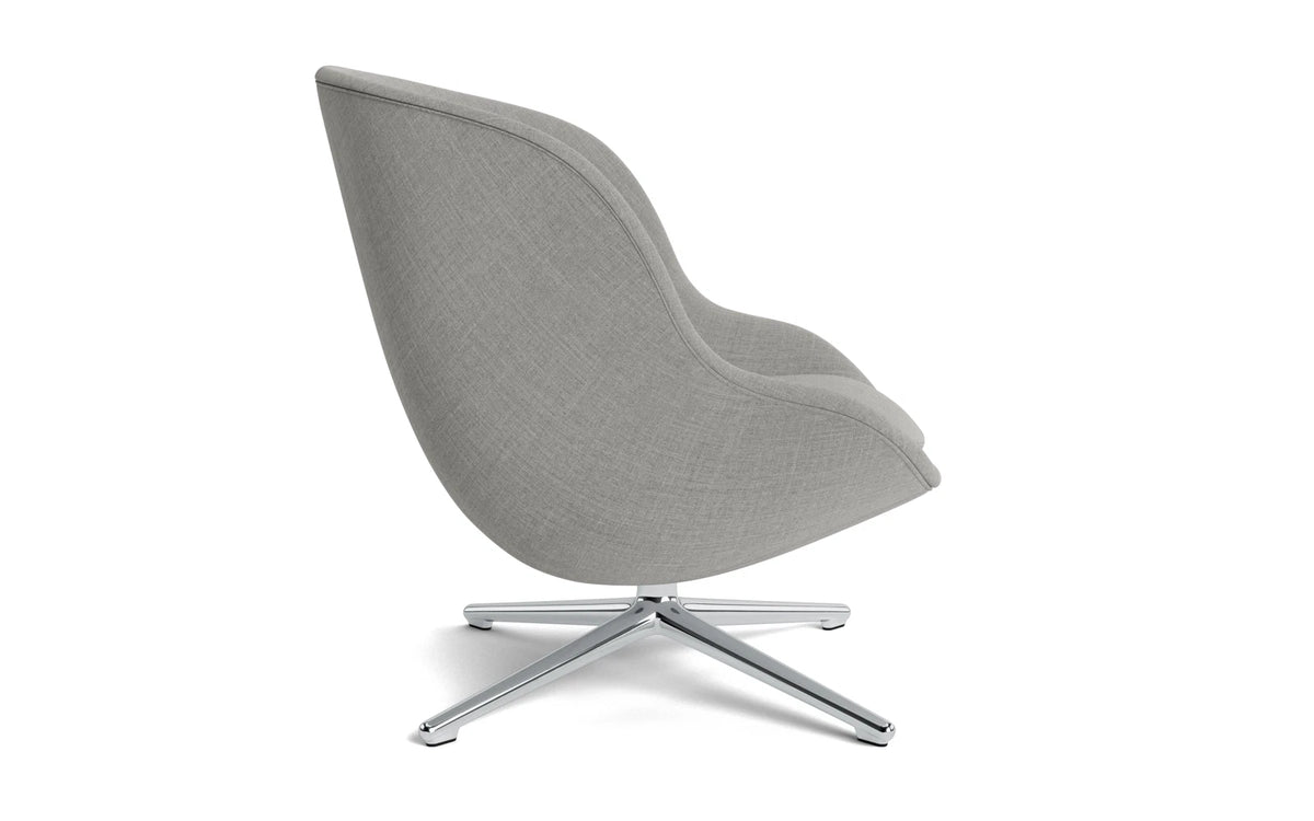 Hyg Lounge-Sessel niedrig mit Drehgestell, Aluminium, Remix in Remix 133 präsentiert im Onlineshop von KAQTU Design AG. Drehsessel ist von Normann Copenhagen