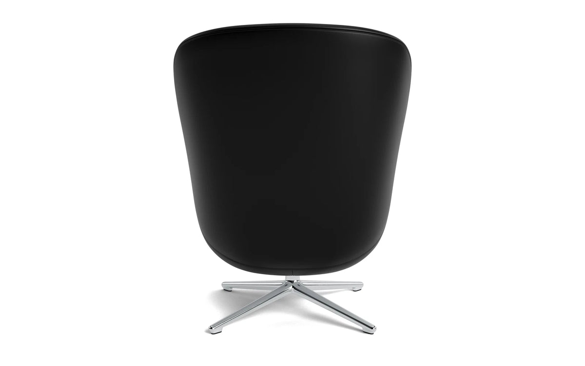 Hyg Lounge-Sessel Hoch mit Drehgestell und Kippfunktion, Aluminium, Ultra Leder in Ultra 41599 präsentiert im Onlineshop von KAQTU Design AG. Drehsessel ist von Normann Copenhagen