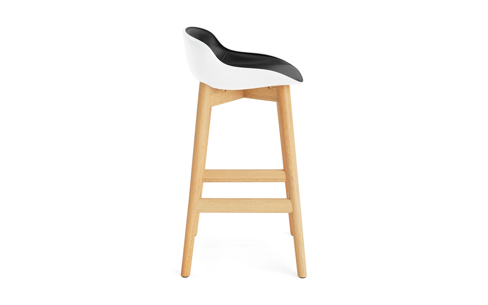 Hyg Barhocker 65 cm Polster Eiche Weiss/Ultra in Ultra 41599 präsentiert im Onlineshop von KAQTU Design AG. Barstuhl ist von Normann Copenhagen