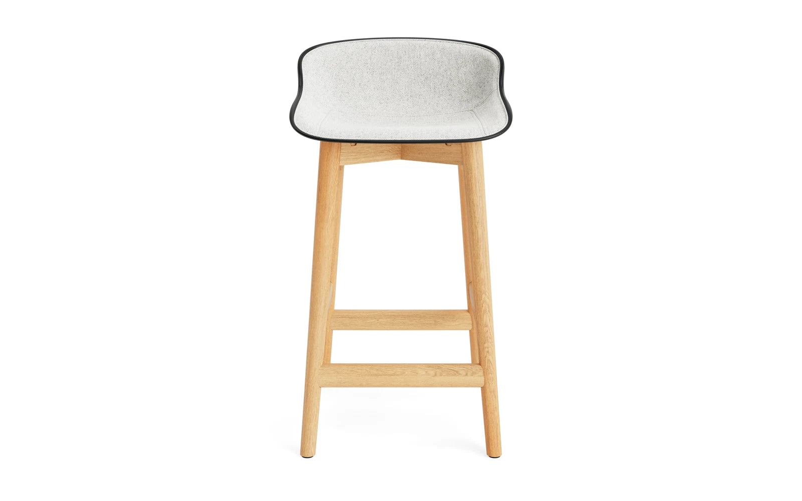 Hyg Barhocker 65 cm Polster Eiche Schwartz/Hallingdal in Hallingdal 110 präsentiert im Onlineshop von KAQTU Design AG. Barstuhl ist von Normann Copenhagen