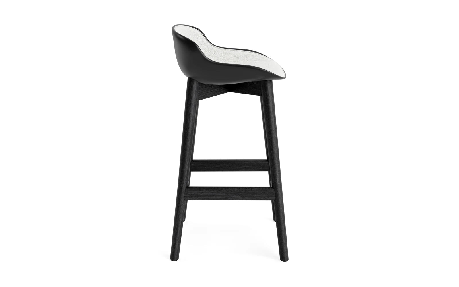 Hyg Barhocker 65 cm Polster Schwartze Eiche Schwartz/Hallingdal in Hallingdal 110 präsentiert im Onlineshop von KAQTU Design AG. Barstuhl ist von Normann Copenhagen