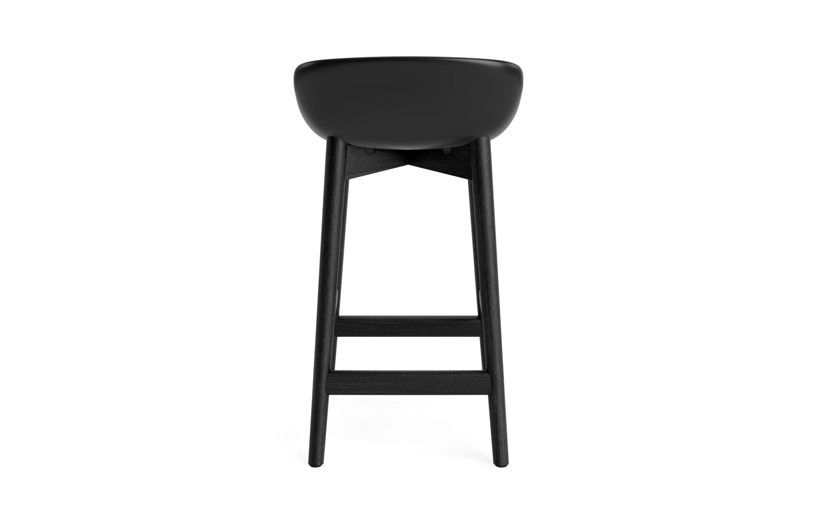 Hyg Barhocker 65 cm Polster Schwarze Eiche Schwarz/Ultra Leder in Ultra 41599 präsentiert im Onlineshop von KAQTU Design AG. Barstuhl ist von Normann Copenhagen