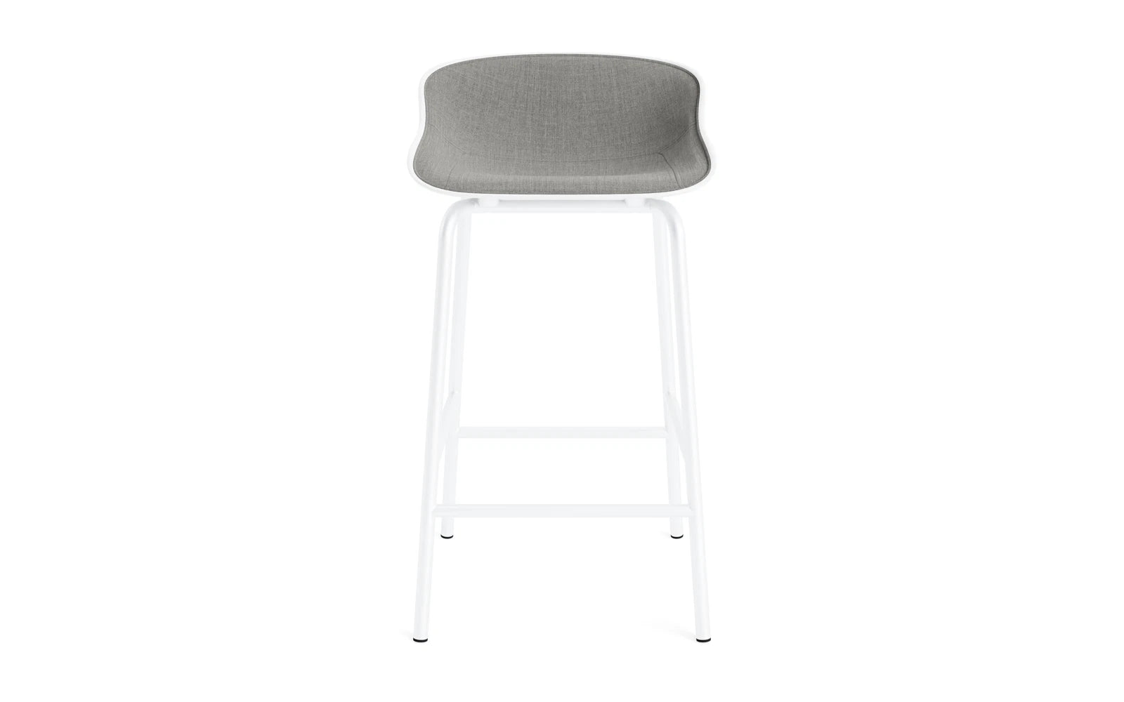 Hyg Barhocker 65 cm Frontpolster Weiss Stahl Weiss/Remix in Remix 133 präsentiert im Onlineshop von KAQTU Design AG. Barstuhl ist von Normann Copenhagen