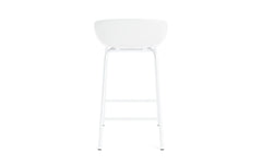 Hyg bar stool 65 cm front cushion white & white steel