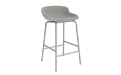 Hyg bar stool 65 cm upholstered gray steel