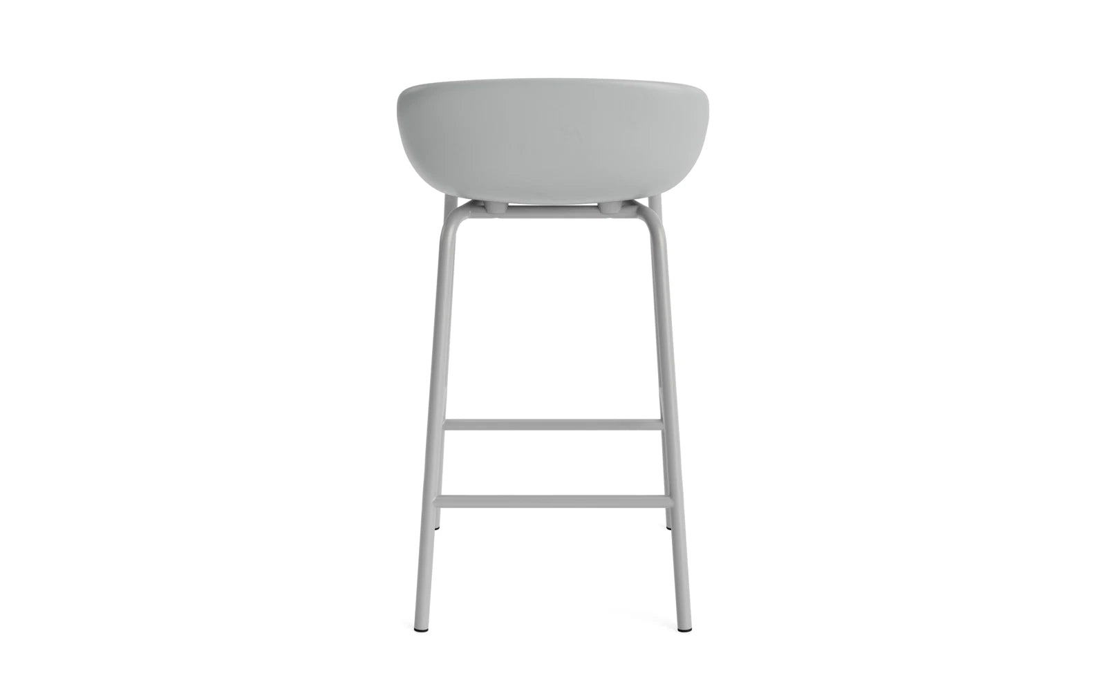 Hyg Barhocker 65 cm Frontpolster Grau Stahl Grau/Ultra in Ultra 41599 präsentiert im Onlineshop von KAQTU Design AG. Barstuhl ist von Normann Copenhagen