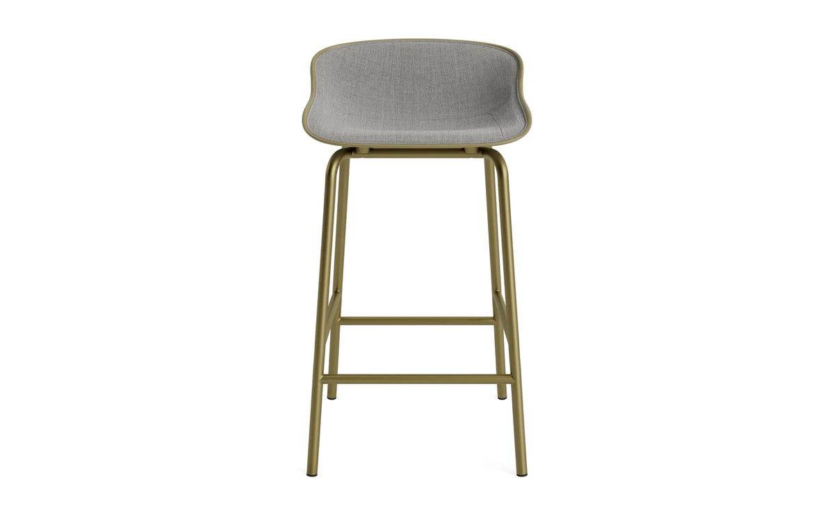 Hyg Barhocker 65 cm Frontpolster Stahl Olive/Remix in Remix 133 präsentiert im Onlineshop von KAQTU Design AG. Barhocker ist von Normann Copenhagen