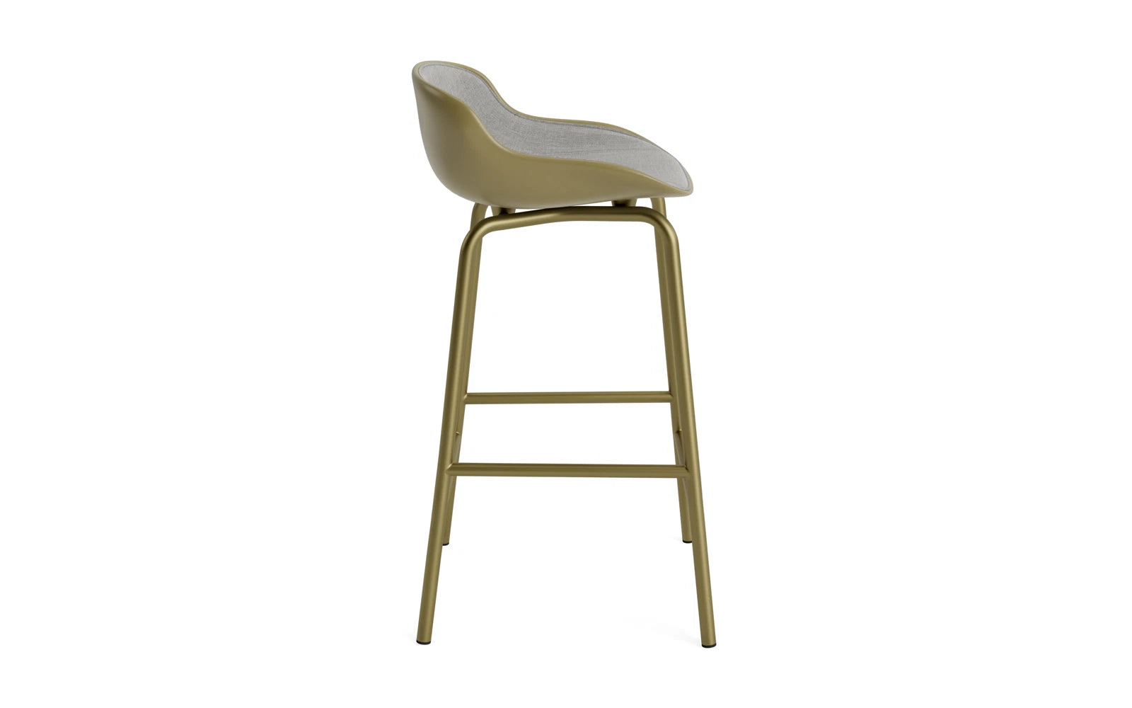 Der Hyg Barhocker 65 cm in Olive von Normann Copenhagen vereint Hygge-Gemütlichkeit mit stilvollem Design. Perfekt für Ess- und Loungebereiche.