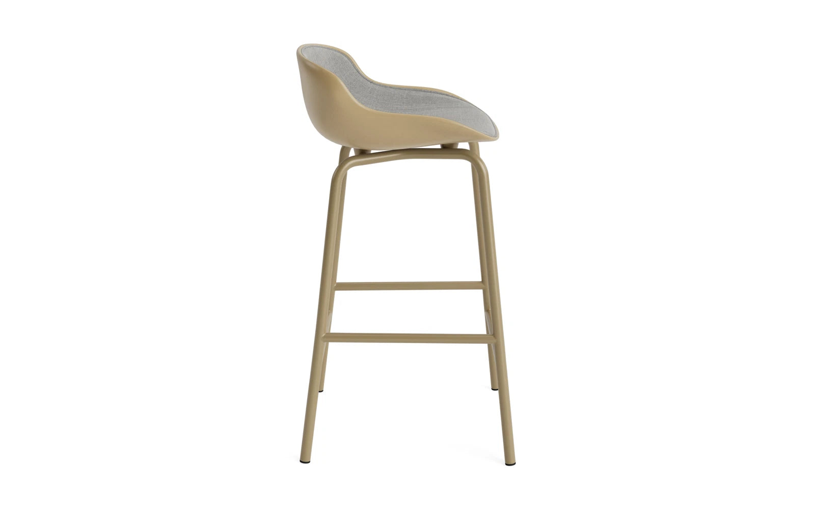 Eleganter Hyg Barhocker 65 cm in Sand mit Frontpolster von Normann.