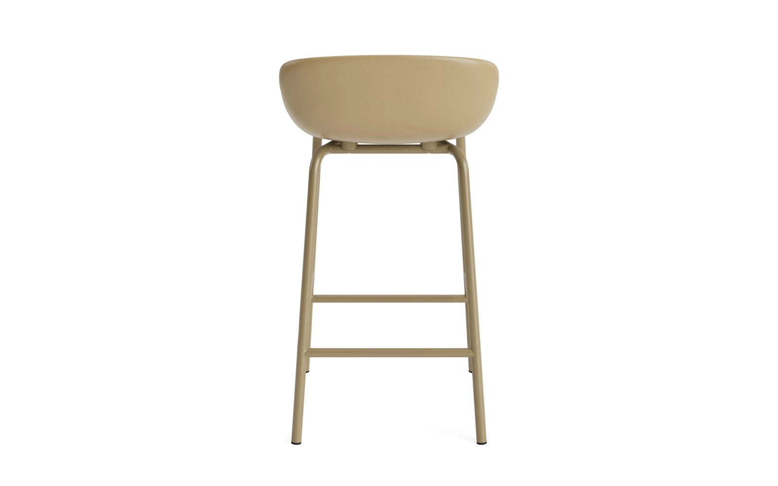 Eleganter Hyg Barhocker 65 cm in Sand mit Frontpolster von Normann.
