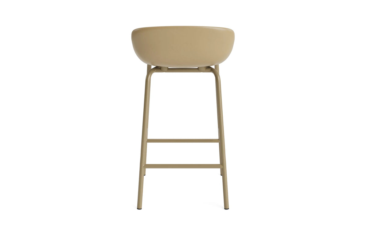 Hyg Barhocker 65 cm Frontpolster Stahl Sand/Ultra in Ultra 41599 präsentiert im Onlineshop von KAQTU Design AG. Barstuhl ist von Normann Copenhagen