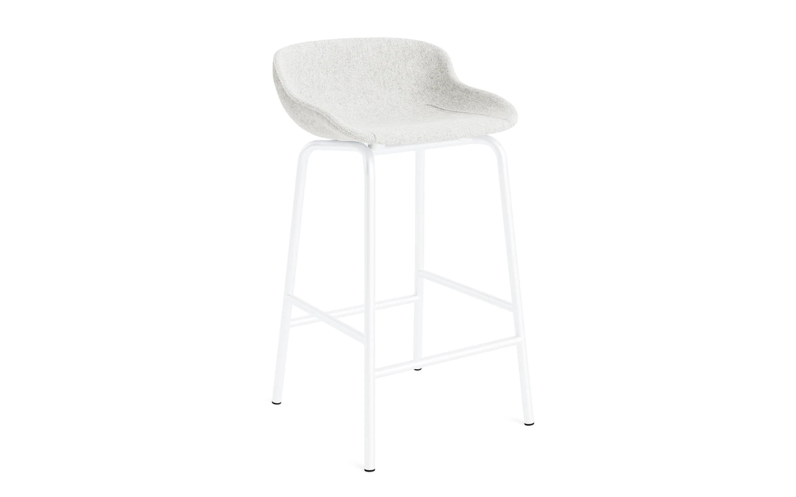 Hyg Barhocker 65 cm Vollpolster Stahl Weiß/Hallingdal in Hallingdal 110 präsentiert im Onlineshop von KAQTU Design AG. Barstuhl ist von Normann Copenhagen