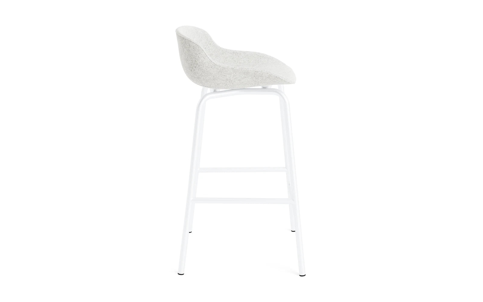 Hyg Barhocker 65 cm Vollpolster Stahl Weiß/Hallingdal in Hallingdal 110 präsentiert im Onlineshop von KAQTU Design AG. Barstuhl ist von Normann Copenhagen