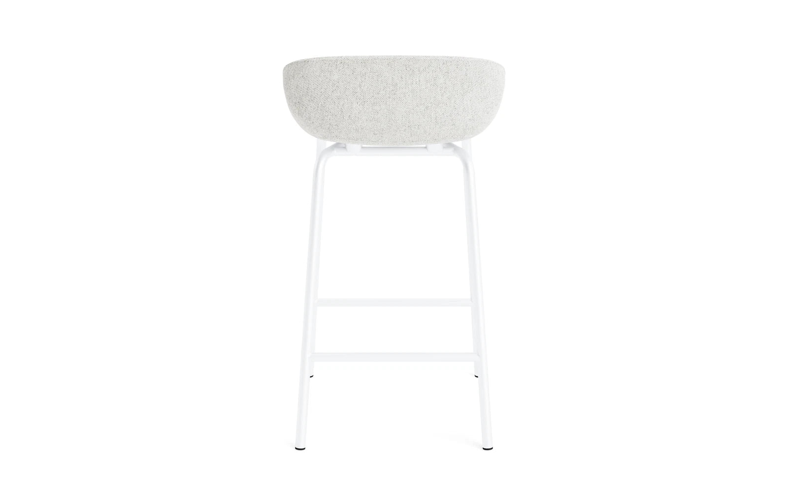 Hyg Barhocker 65 cm Vollpolster Stahl Weiß/Hallingdal in Hallingdal 110 präsentiert im Onlineshop von KAQTU Design AG. Barstuhl ist von Normann Copenhagen