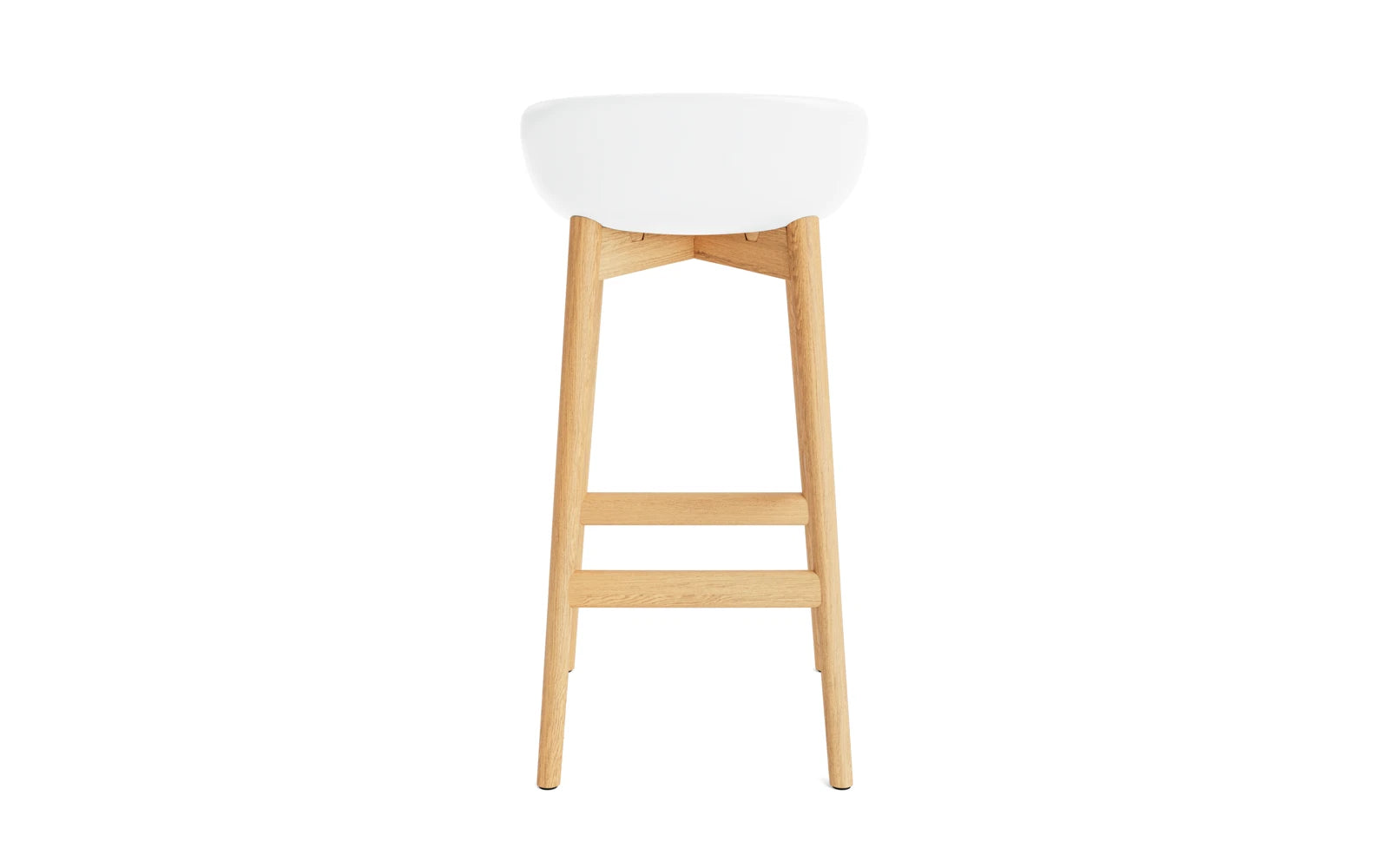 Hyg Barhocker 75 cm Polster Eiche Weiss/Hallingdal in Hallingdal 110 präsentiert im Onlineshop von KAQTU Design AG. Barstuhl ist von Normann Copenhagen
