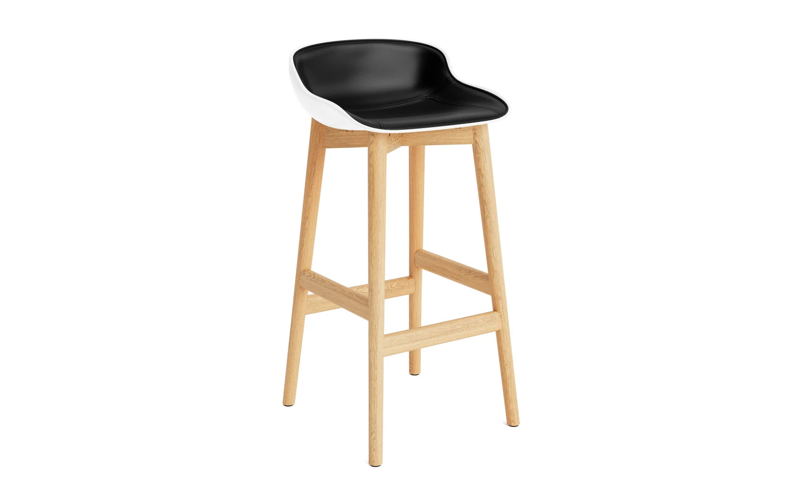 Hyg Barhocker 75 cm Polster Eiche Weiss/Ultra in Ultra 41599 präsentiert im Onlineshop von KAQTU Design AG. Barstuhl ist von Normann Copenhagen