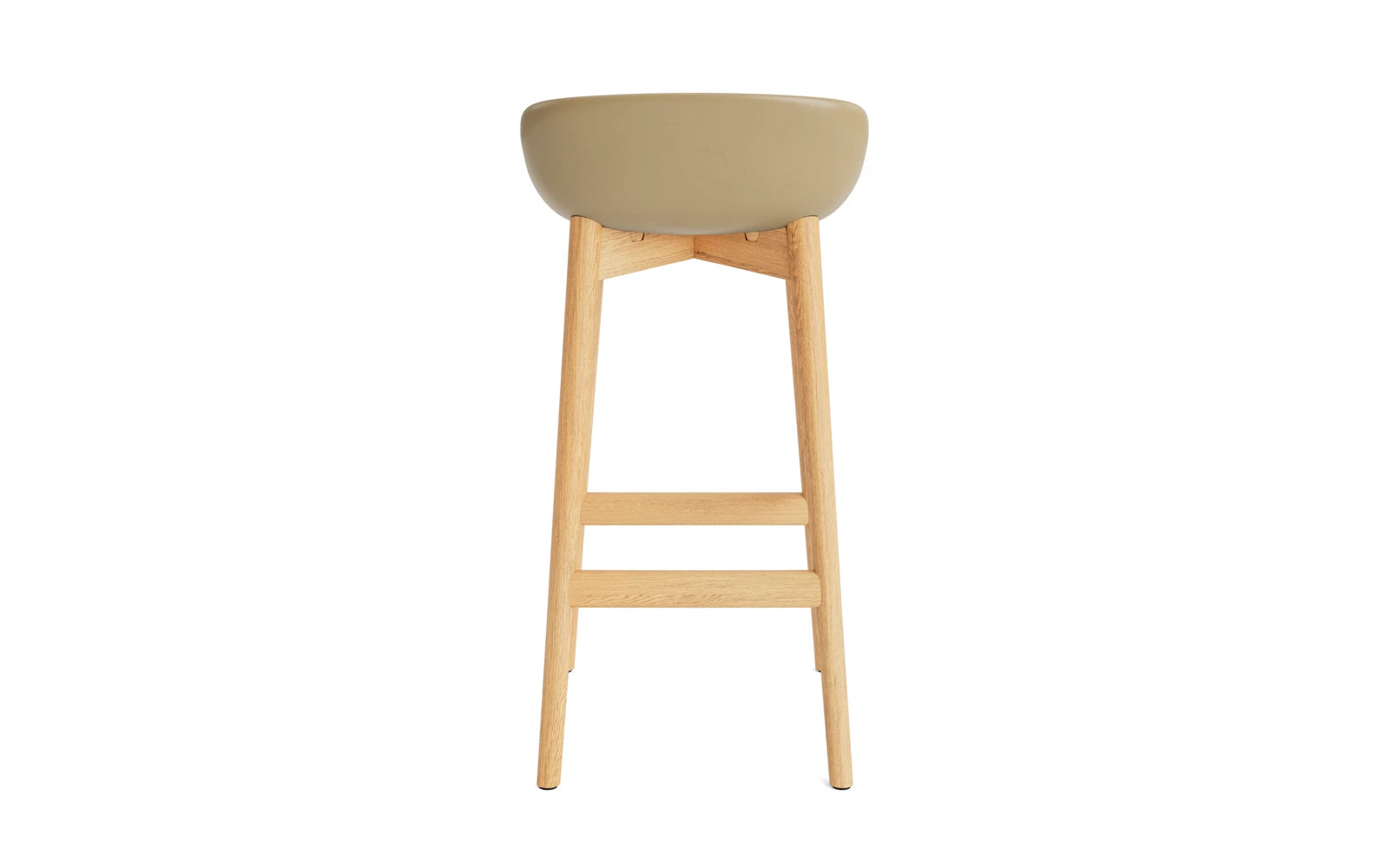 Hyg Barhocker 75 cm Polster Eiche Sand/Hallingdal in Hallingdal 110 präsentiert im Onlineshop von KAQTU Design AG. Barstuhl ist von Normann Copenhagen