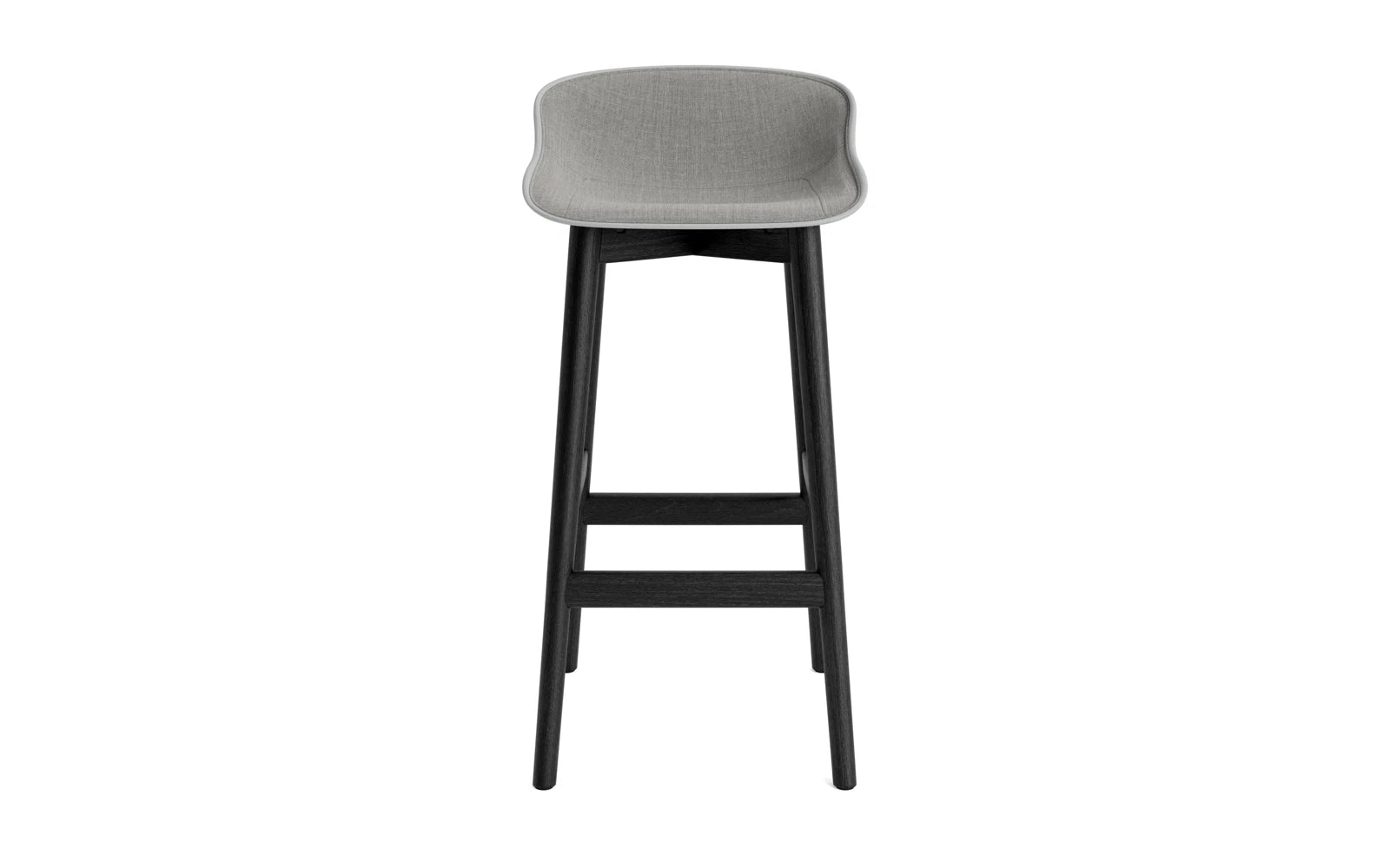 Hyg Barhocker 75 cm Polster Schwarze Eiche Grau/Remix in Remix 133 präsentiert im Onlineshop von KAQTU Design AG. Barstuhl ist von Normann Copenhagen