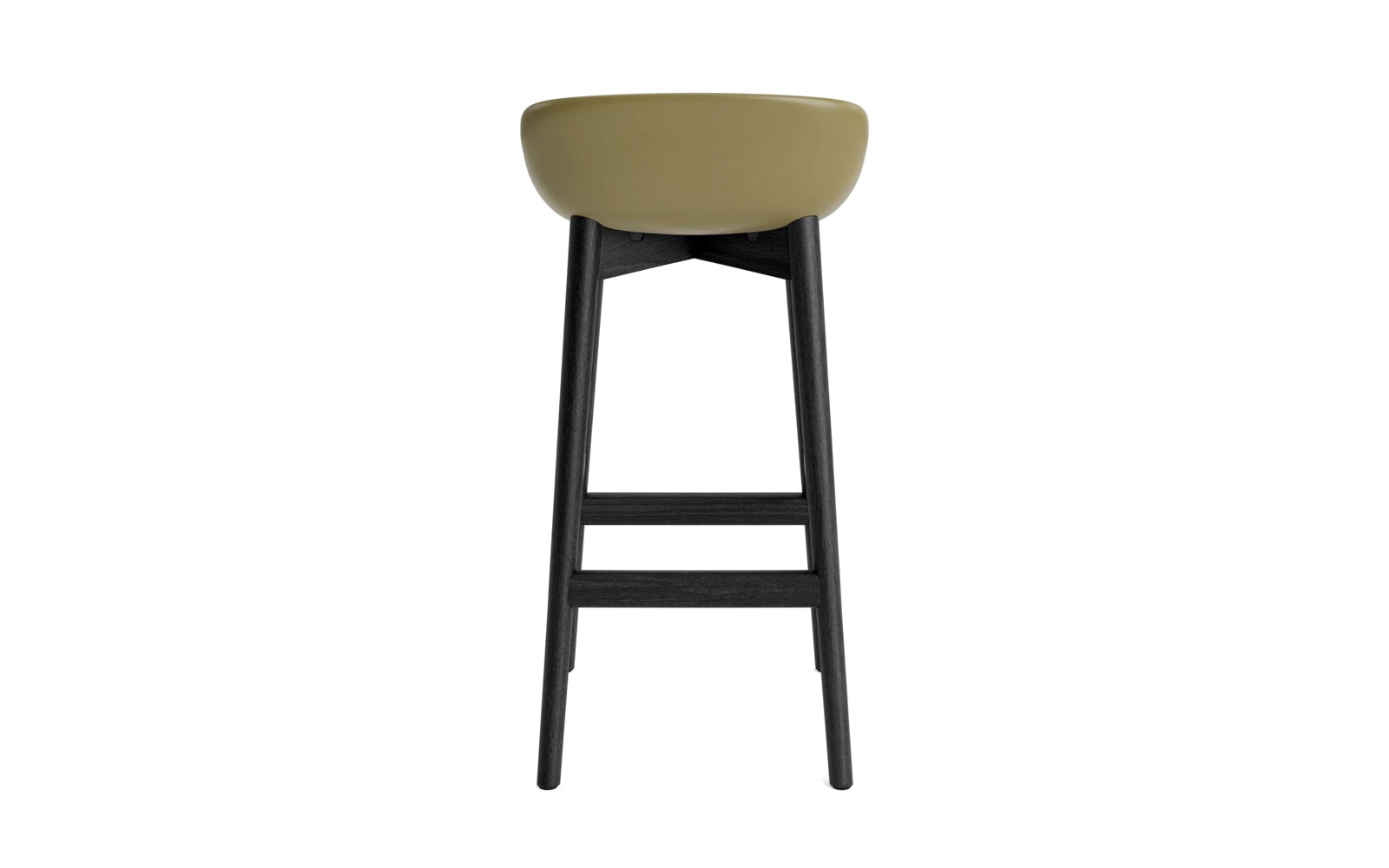 Hyg Barhocker 75 cm Polster Schwarze Eiche olive/Hallingdal in Hallingdal 110 präsentiert im Onlineshop von KAQTU Design AG. Barstuhl ist von Normann Copenhagen