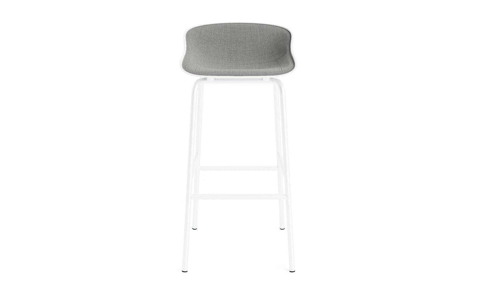 Hyg Barhocker 75 cm Frontpolster Weiß Stahl Weiß/Remix in Remix 133 präsentiert im Onlineshop von KAQTU Design AG. Barstuhl ist von Normann Copenhagen