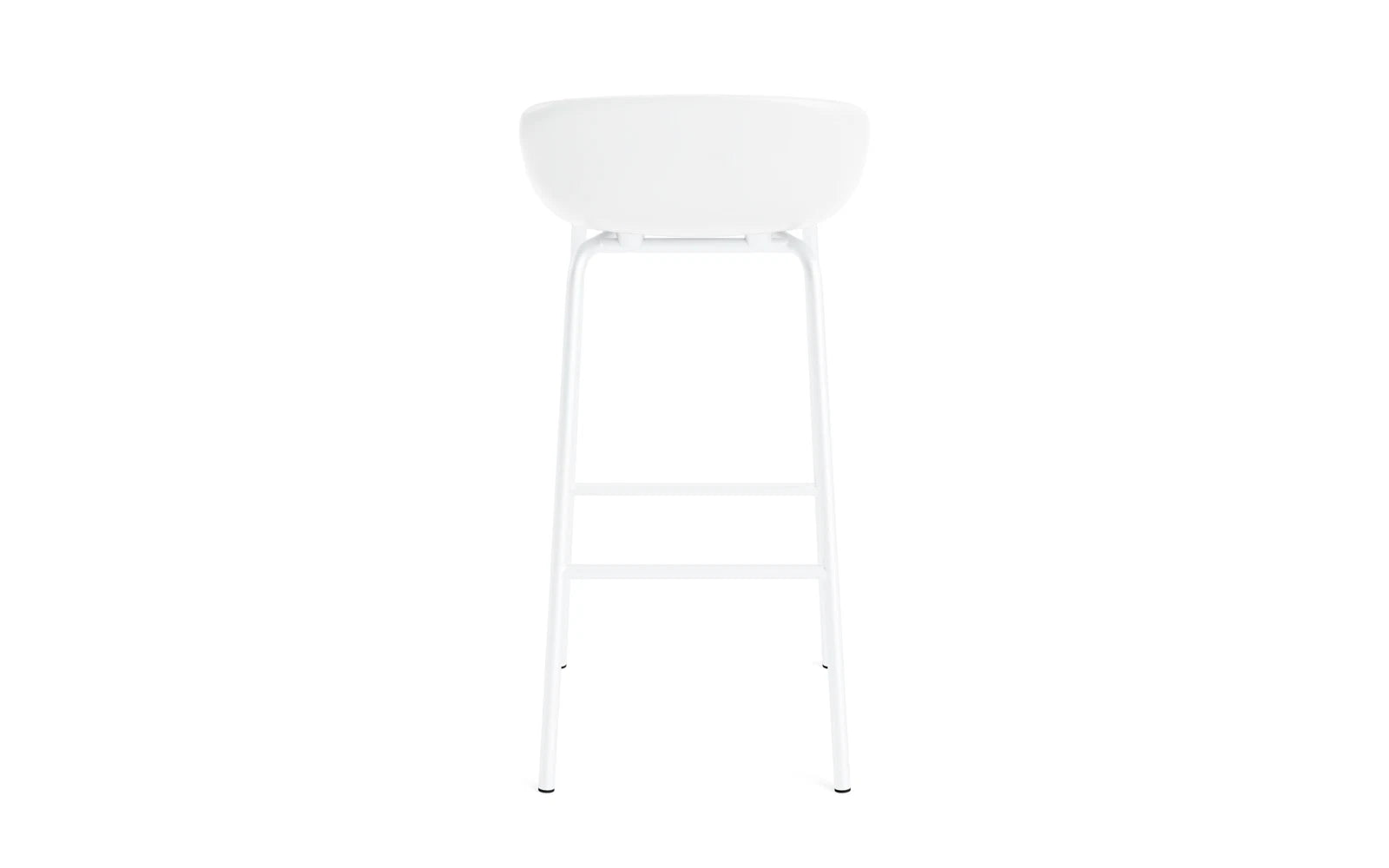 Hyg Barhocker 75 cm Frontpolster Weiß Stahl Weiß/Remix in Remix 133 präsentiert im Onlineshop von KAQTU Design AG. Barstuhl ist von Normann Copenhagen