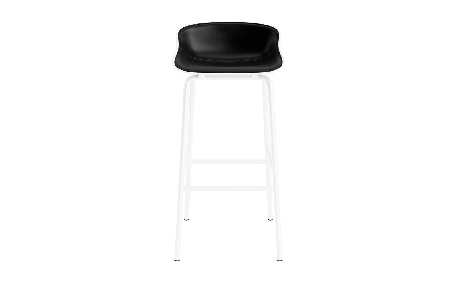 Hyg Barhocker 75 cm Frontpolster Weiß Stahl Weiß/Ultra in Ultra 41599 präsentiert im Onlineshop von KAQTU Design AG. Barstuhl ist von Normann Copenhagen